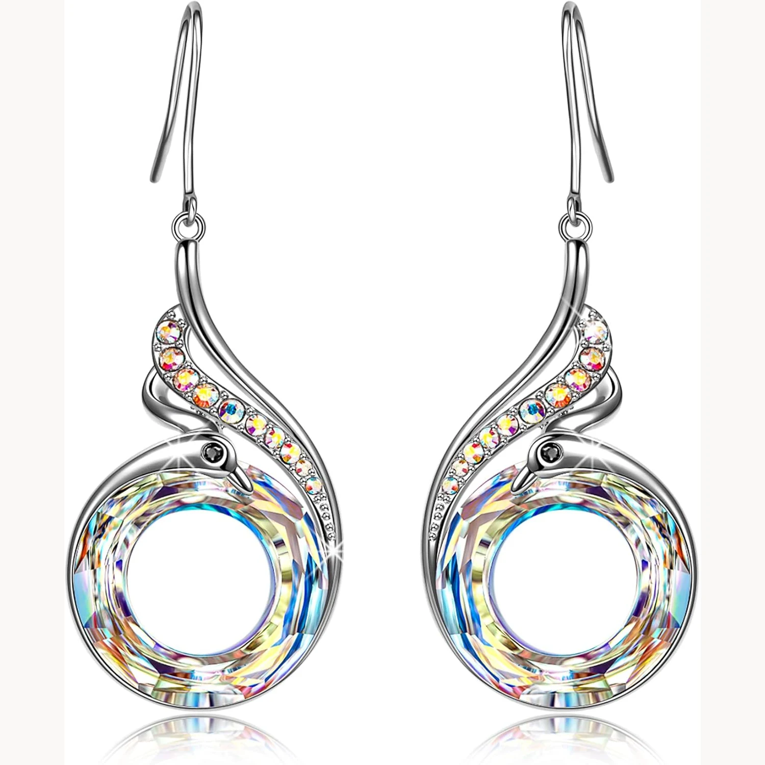 Kate Lynn Rise From the Ashes Phoenix sterling silver dangle earrings
