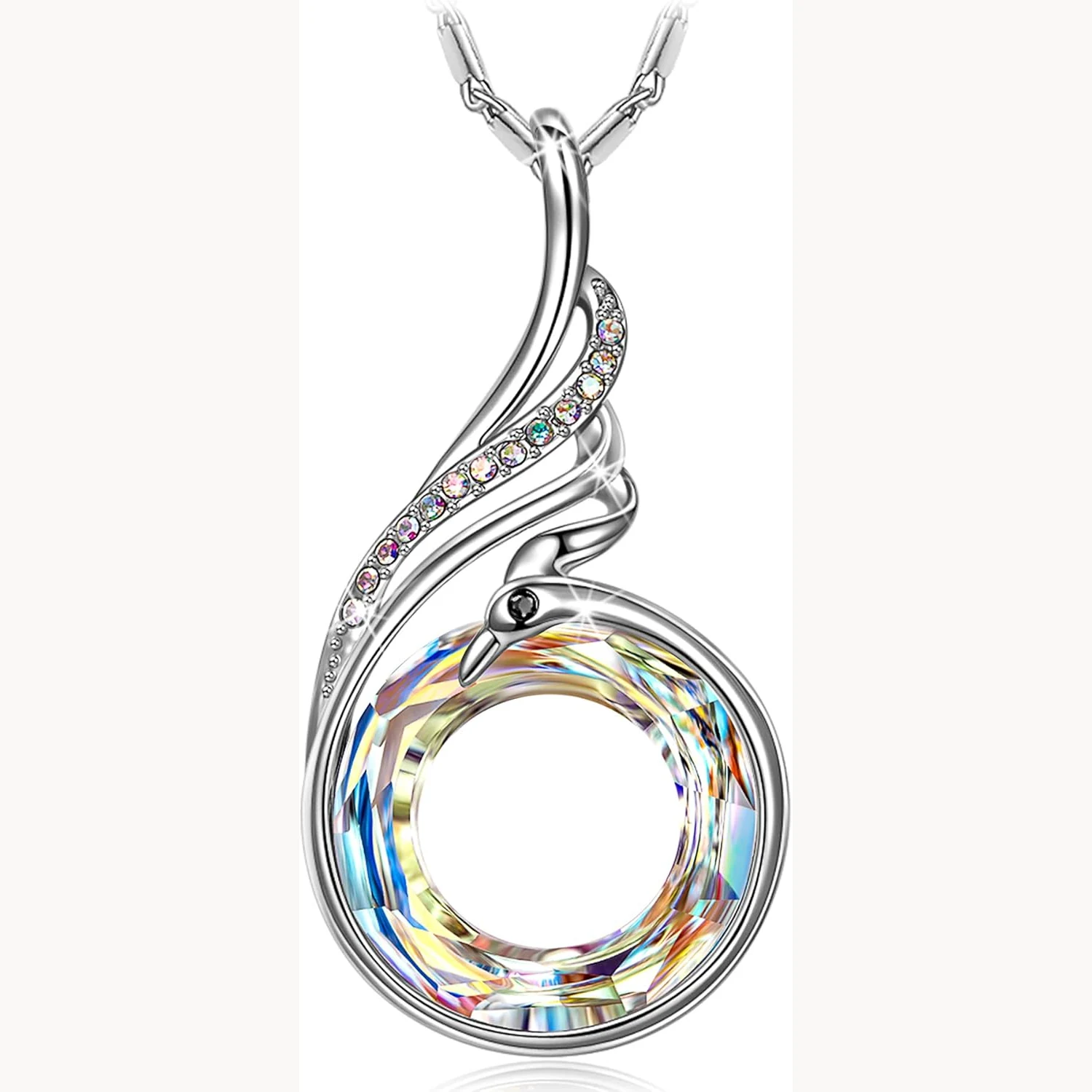 Kate Lynn Rise From the Ashes Phoenix necklace with Austrian crystals