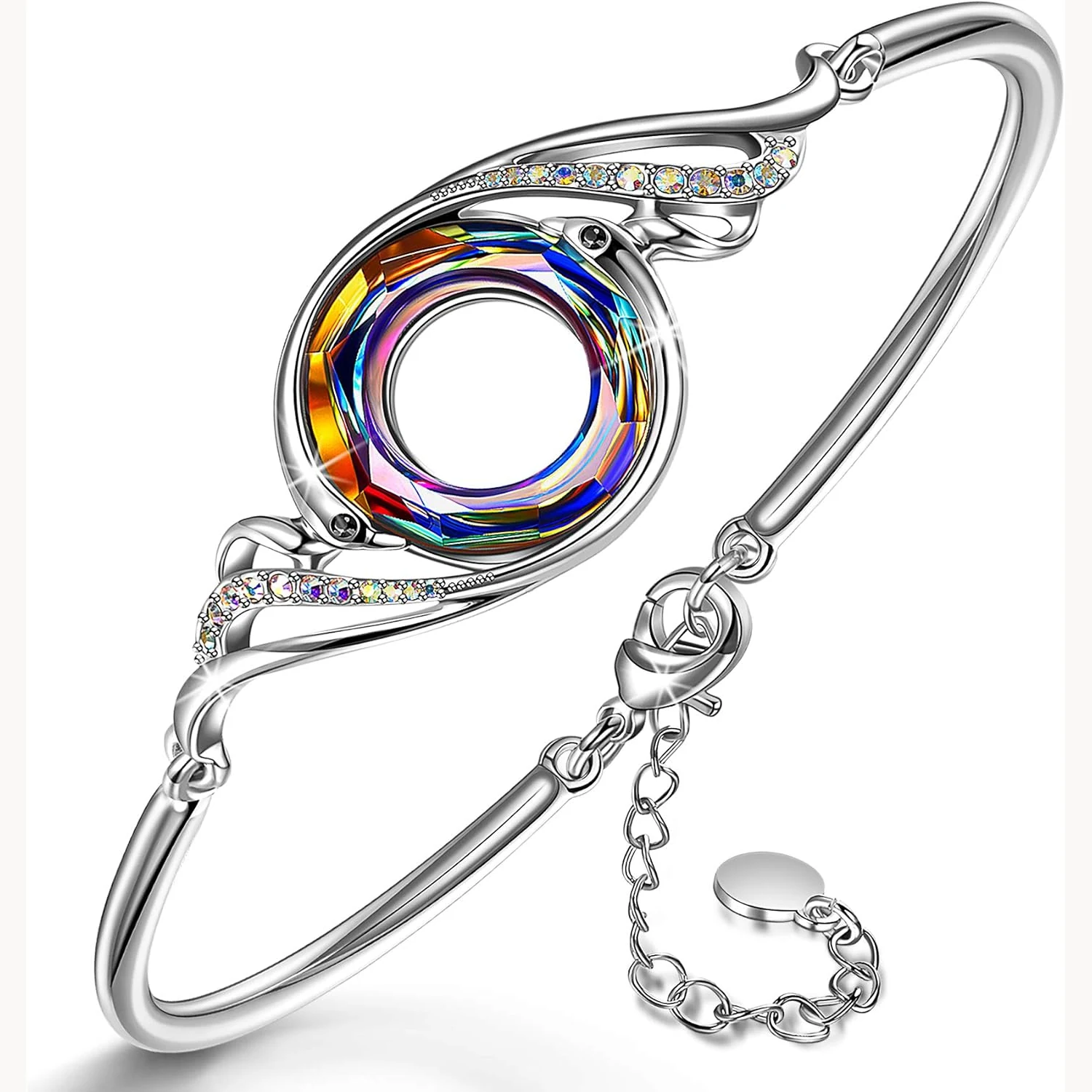 Kate Lynn Volcano Phoenix bracelet with bold crystal color